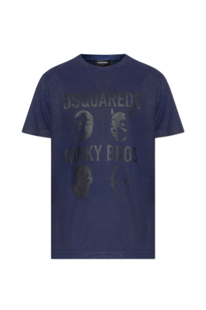 Niebieski T-shirt z logo Giorgio Armani - Vitkac Polska